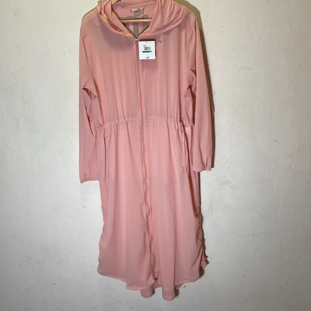 Puma En Pointe Sheer Peach Beige Jacket Size Large NWT